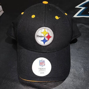 NWT NFL Team Apparel Kids‎ Pittsburgh Steelers Adjustable Snapback Hat Cap New